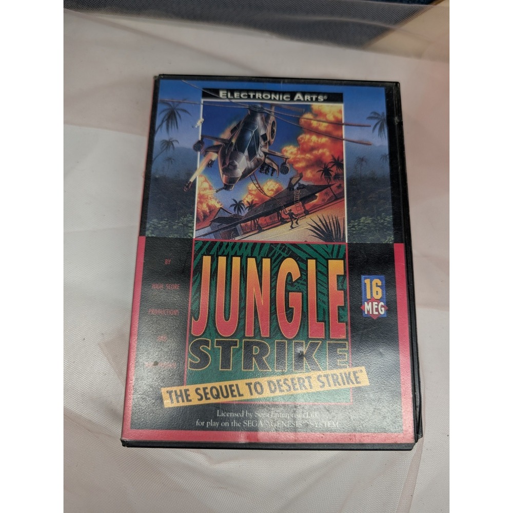 Jungle Strike Sega Genesis (1993) Complete with Case & Manual - Untested - Picture 2 of 8